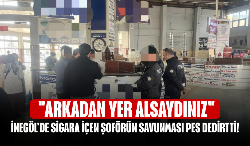 İnegöl'de sigara içen şoförün savunması pes dedirtti!  "Arkadan yer alsaydınız"