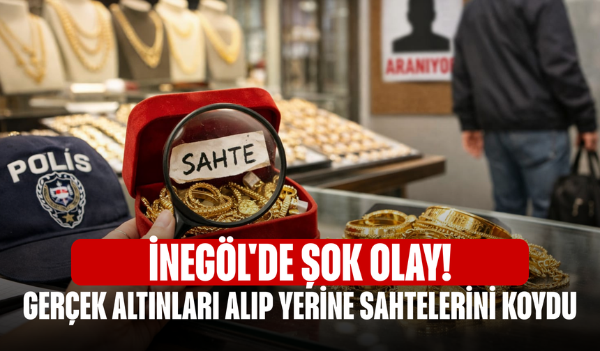 İnegöl'de şok olay! Gerçek altınları alıp yerine sahtelerini koydu