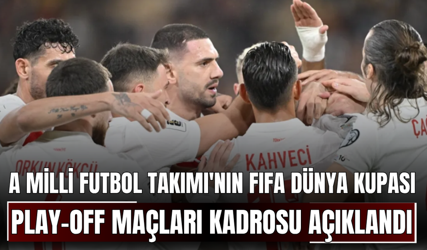 A Milli Futbol Takımı'nın, FIFA Dünya Kupası play-off maçları kadrosu açıklandı
