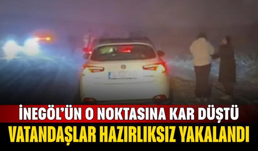 İnegöl-Domaniç Karayolunda Kar Sürprizi