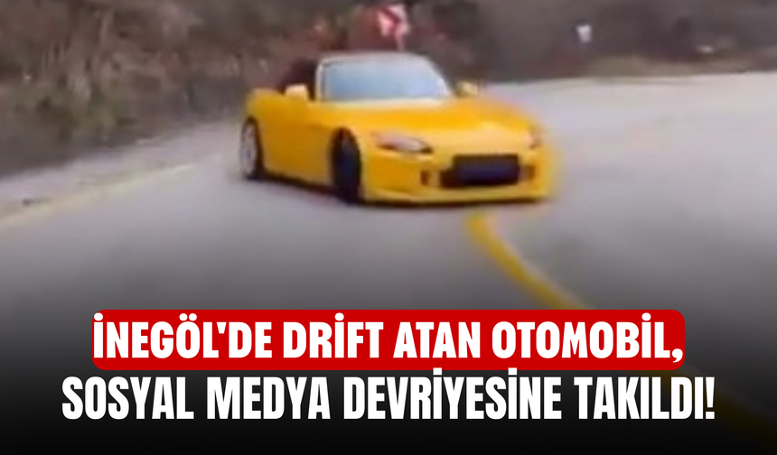 İnegöl'de drift atan otomobil, sosyal medya devriyesine takıldı!