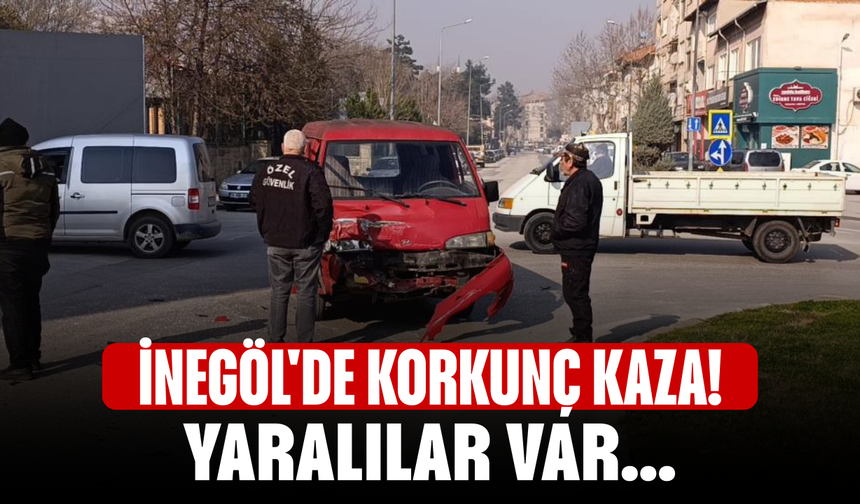 İnegöl'de feci kaza! Yaralılar var...