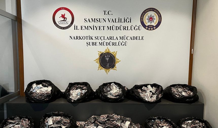 Samsun’da narkotik operasyonu! 52 bin 206 adet uyuşturucu hap ele geçirildi
