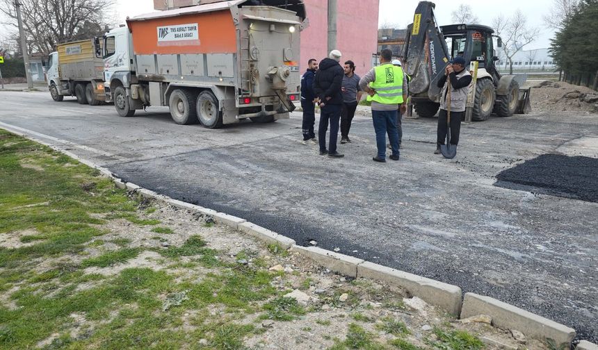 İnegöl’de asfalt yenileme çalışmasında gerginlik