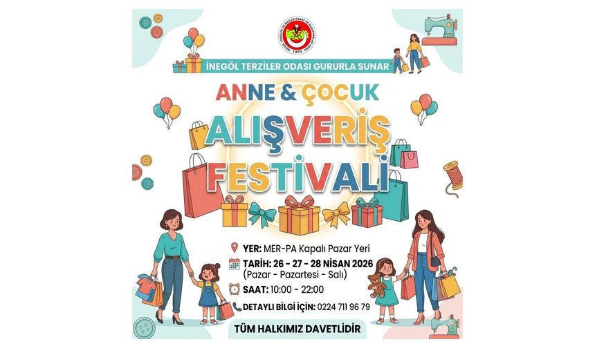 İnegöl'de Anne ve Çocuk Alışveriş Festivali Başlıyor