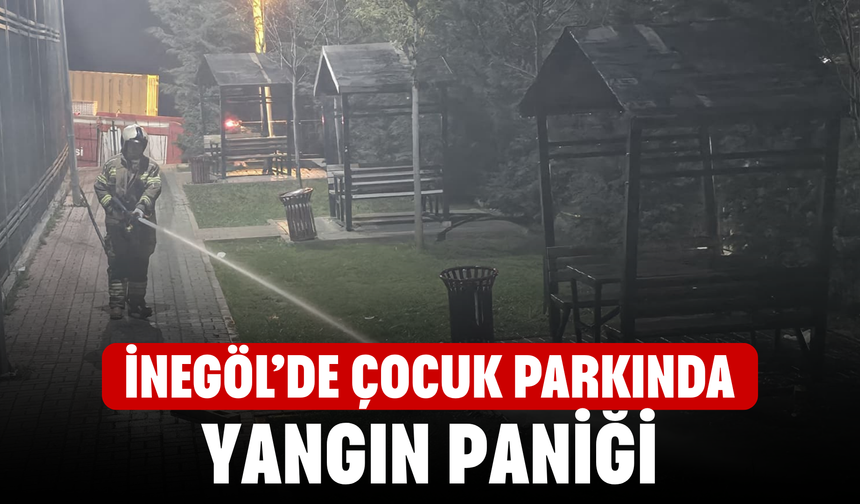 İnegöl’de Çocuk Parkında Yangın Paniği