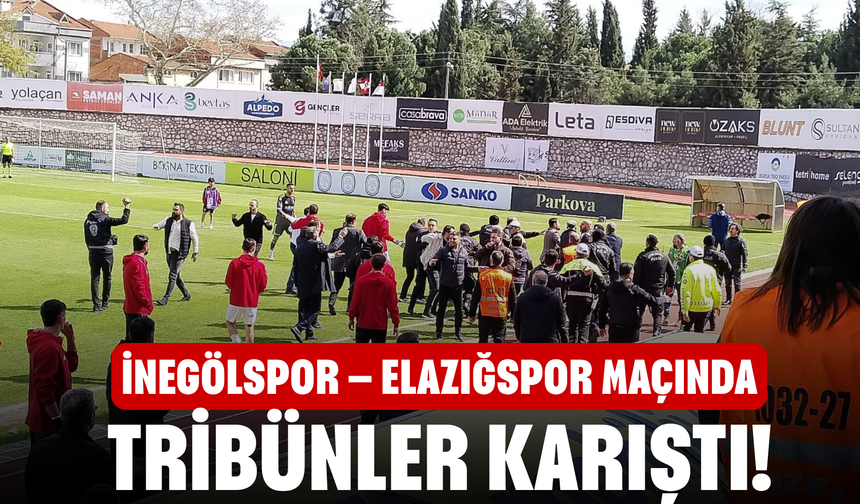 İnegölspor – Elazığspor Maçında Tribünler Karıştı!