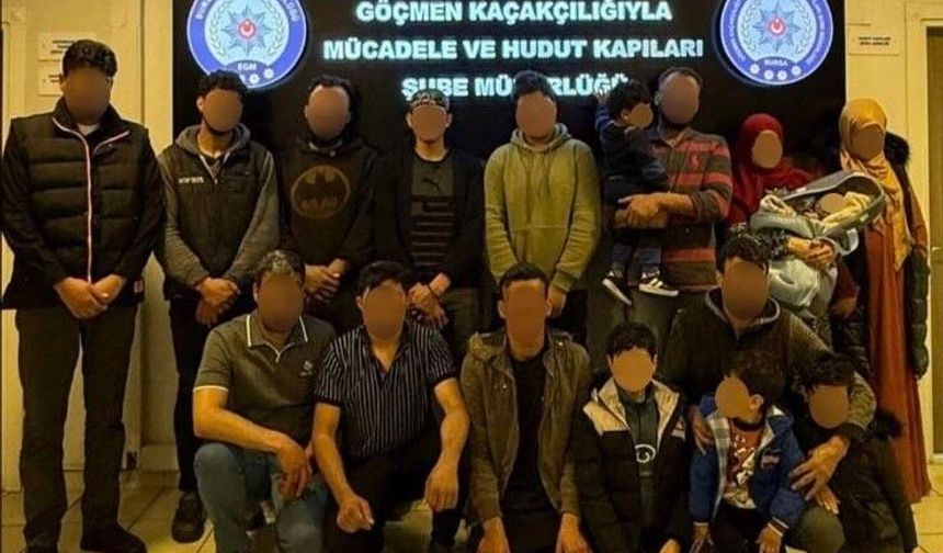 Bursa'da göçmen kaçakçılığı operasyon!