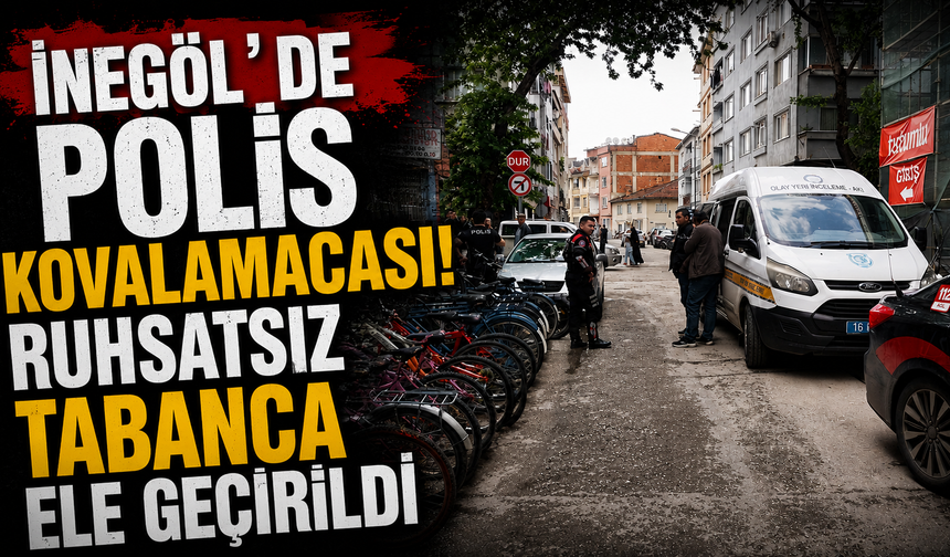 İnegöl’de Polis Kovalamacası! Ruhsatsız Tabanca Ele Geçirildi