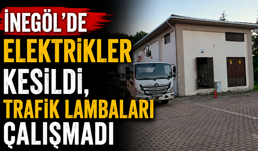 İnegöl’de Elektrikler Kesildi, Trafik Lambaları Çalışmadı
