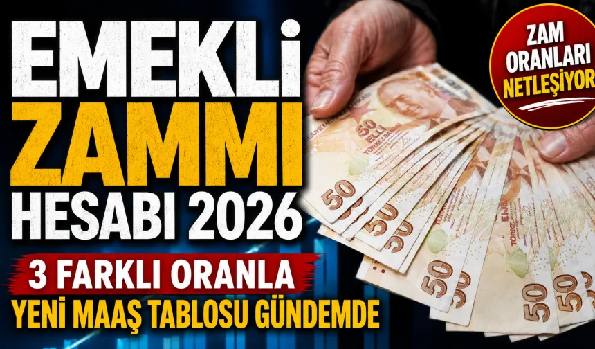 Emekli zammı hesabı 2026: 3 farklı oranla yeni maaş tablosu gündemde