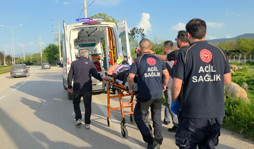 İnegöl'de Bisiklet Kazasında Sürücü Yaralandı