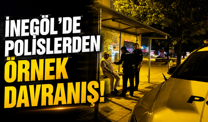 İnegöl’de Polislerden Örnek Davranış
