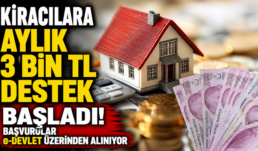 Kiracılara Aylık 3 Bin TL Destek Başladı! Başvurular e-Devlet Üzerinden Alınıyor