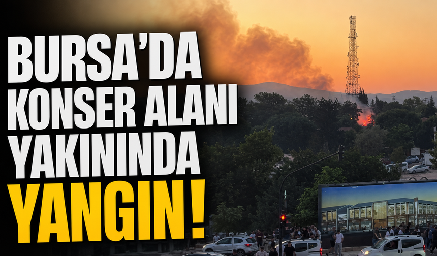 Bursa'da Konser alanı yakınında yangın!