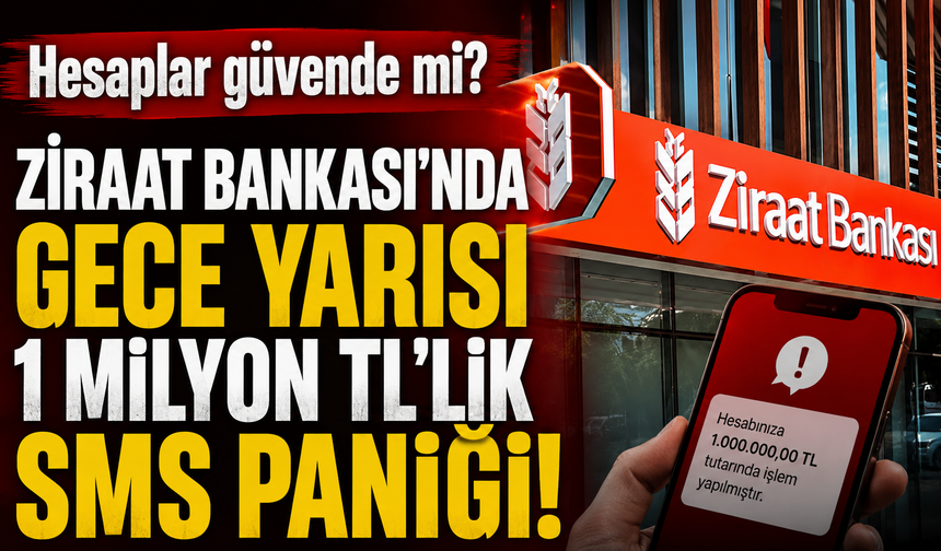 Hesaplar güvende mi? Ziraat Bankası’nda gece yarısı 1 milyon TL’lik SMS paniği!