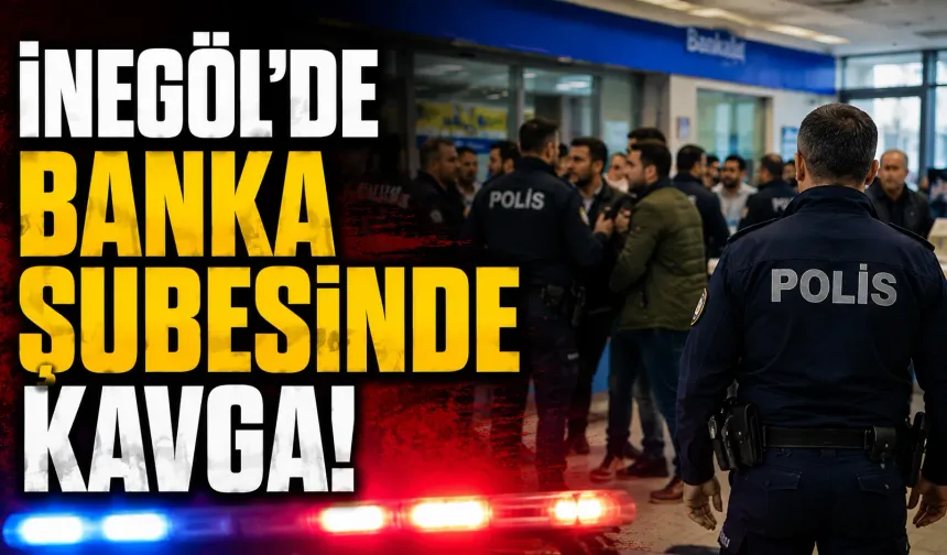 İnegöl’de Banka Şubesinde Kavga: Çok Sayıda Polis Sevk Edildi