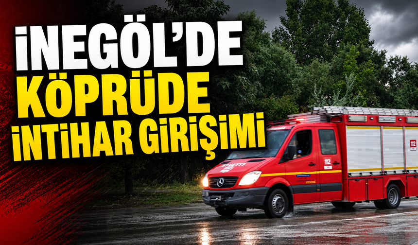 İnegöl’de Köprüde İntihar Girişimi