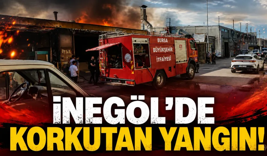 İnegöl’de Korkutan Yangın! Mobilya İmalathanesinde Yangın Çıktı
