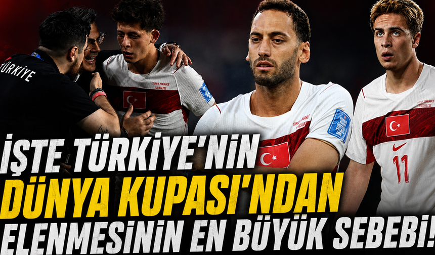 İşte Türkiye'nin Dünya Kupası'ndan elenmesinin en büyük sebebi!