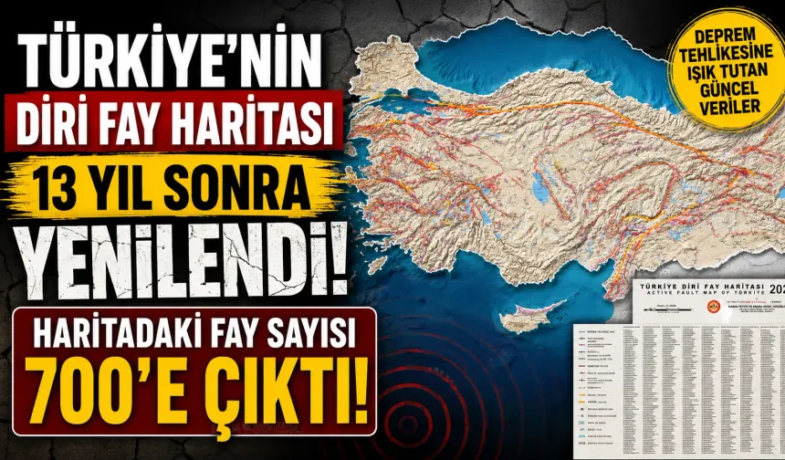 Türkiye’nin Diri Fay Haritası 13 Yıl Sonra Yenilendi: Haritadaki Fay Sayısı 700’e Çıktı