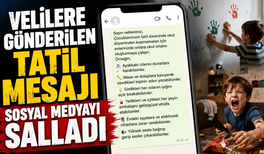 Velilere gönderilen tatil mesajı sosyal medyayı salladı
