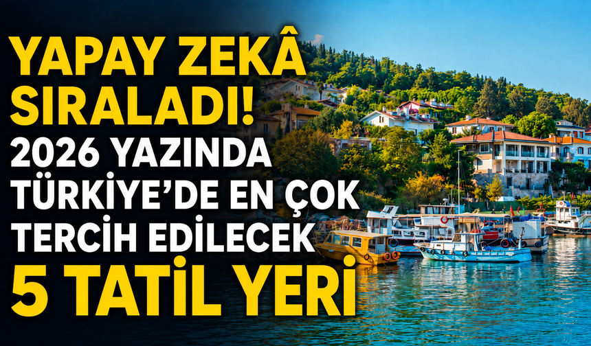 Yapay Zekâ Sıraladı! 2026 Yazında Türkiye’de En Çok Tercih Edilecek 5 Tatil Yeri