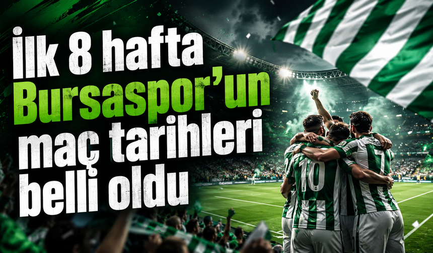 Bursaspor’un ilk 8 hafta programı belli oldu