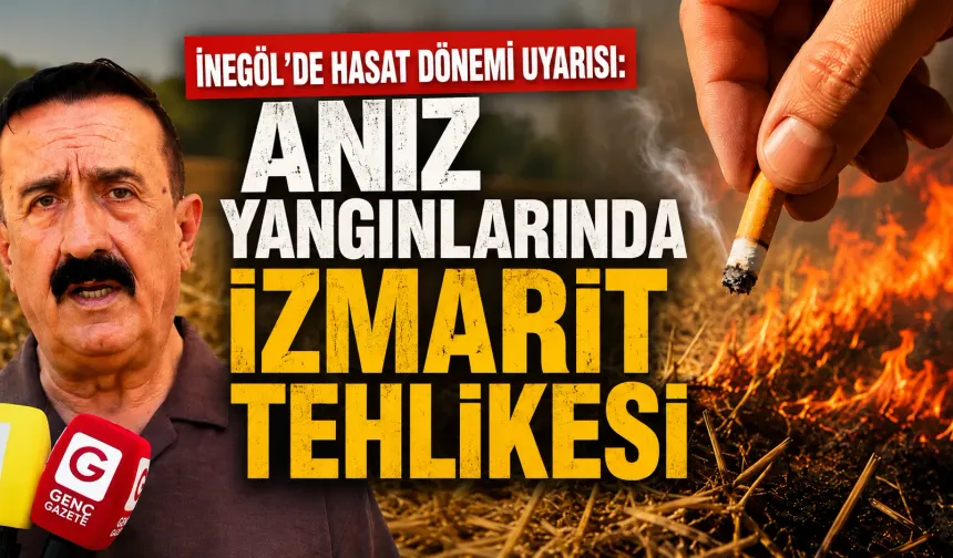 İnegöl’de Hasat Dönemi Uyarısı: Anız Yangınlarında İzmarit Tehlikesi