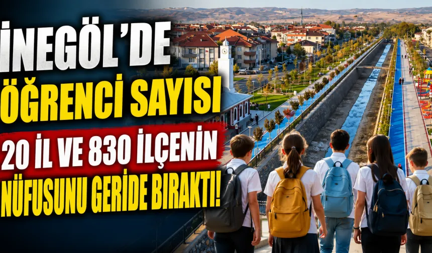 İnegöl’de Öğrenci Sayısı 20 İl ve 830 İlçenin Nüfusunu Geride Bıraktı