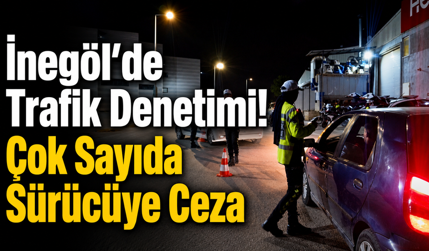 İnegöl'de Trafik Denetimi! Çok Sayıda Sürücüye Ceza