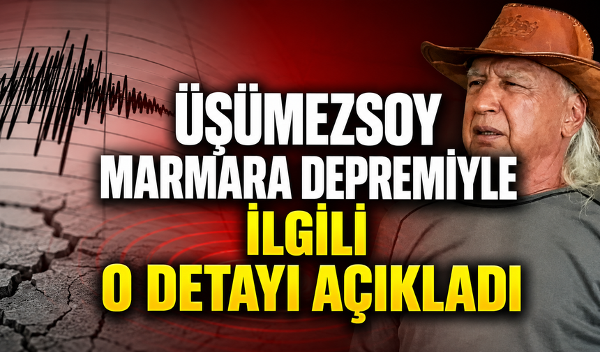Üşümezsoy Marmara Depremiyle İlgili O Detayı Açıkladı