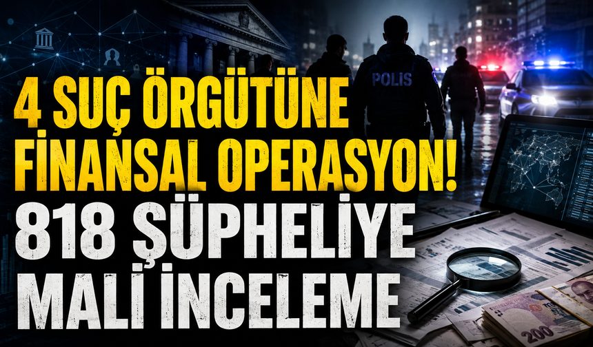 4 suç örgütüne finansal operasyon! 818 şüphelinin hesaplarına el konuldu