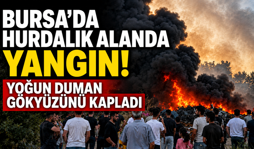 Bursa’da Hurdalık Alanda Yangın! Yoğun Duman Gökyüzünü Kapladı
