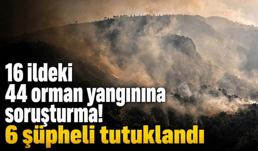 16 ildeki 44 orman yangınına soruşturma! 6 şüpheli tutuklandı