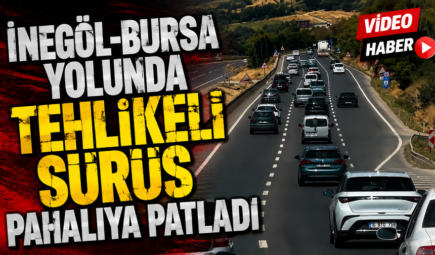 İnegöl-Bursa yolunda tehlikeli sürüş pahalıya patladı