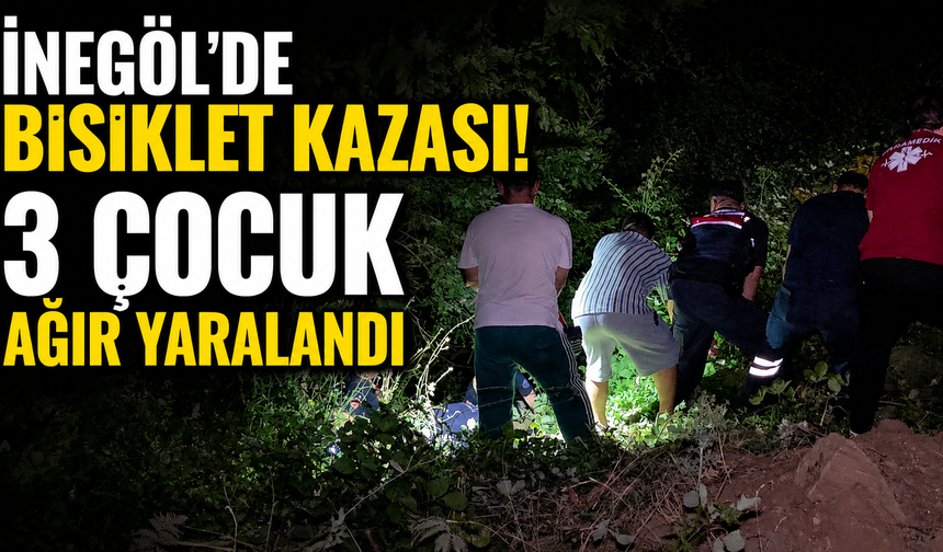 İnegöl’de bisiklet kazası! 3 çocuk ağır yaralandı