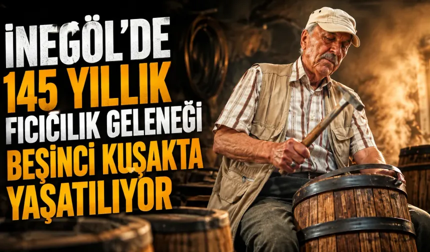 İnegöl’de 145 yıllık fıçıcılık geleneği beşinci kuşakta yaşatılıyor