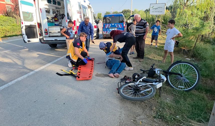 İnegöl’de bisiklet elektrik direğine çarptı! 66 yaşındaki sürücü yaralandı
