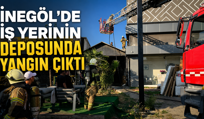 İnegöl’de İş Yerinin Deposunda Yangın Çıktı