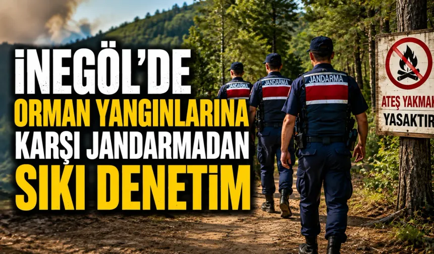 İnegöl’de orman yangınlarına karşı jandarmadan sıkı denetim