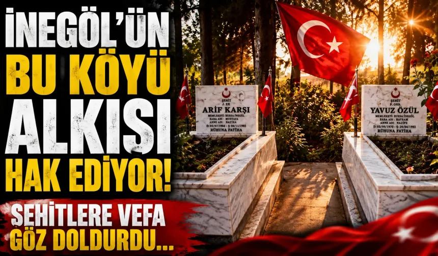 İnegöl'ün bu köyü alkışı hak ediyor! Şehitlere vefa göz doldurdu...