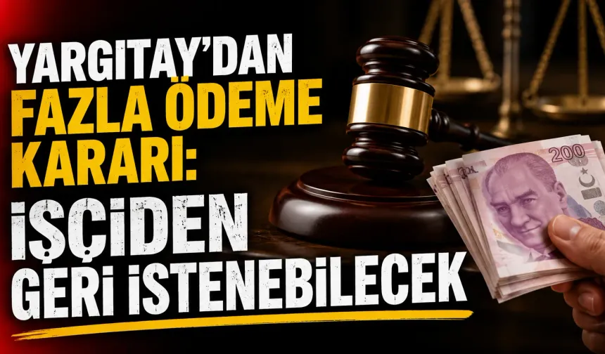 Yargıtay’dan fazla ödeme kararı: İşçiden geri istenebilecek