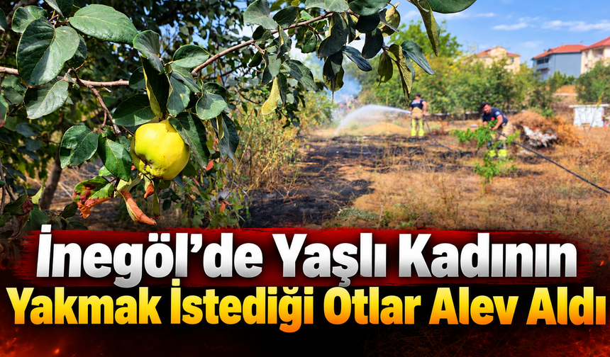 İnegöl’de Yaşlı Kadının Yakmak İstediği Otlar Alev Aldı