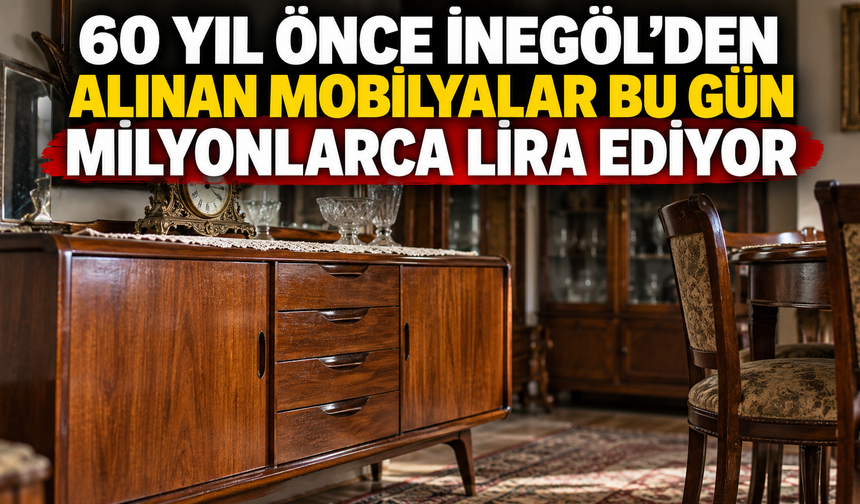 60 Yıl önce İnegöl'den alınan mobilyalar bu gün milyonlarca lira ediyor