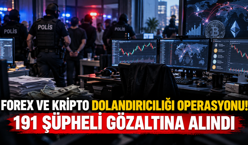 Forex ve Kripto Dolandırıcılığı Operasyonu! 191 Şüpheli Gözaltına Alındı