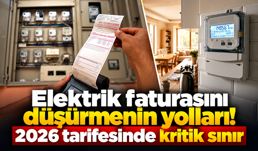 Elektrik faturasını düşürmenin yolları! 2026 tarifesinde kritik sınır