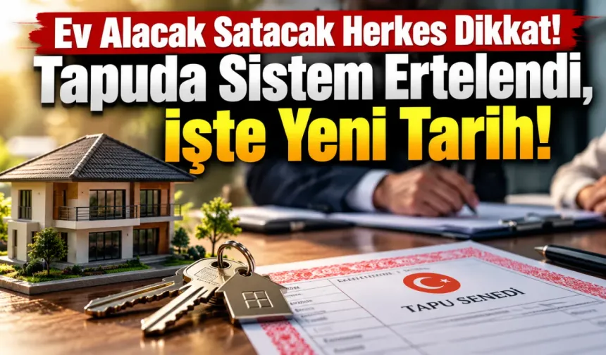 Ev Alacak Satacak Herkes Dikkat! Tapuda Sistem Ertelendi, İşte Yeni Tarih!