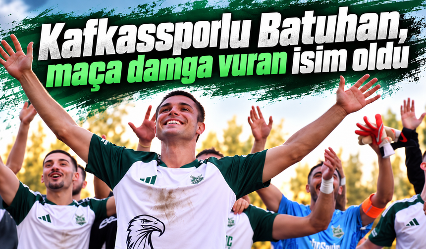 Kafkassporlu Batuhan, maça damga vuran isim oldu