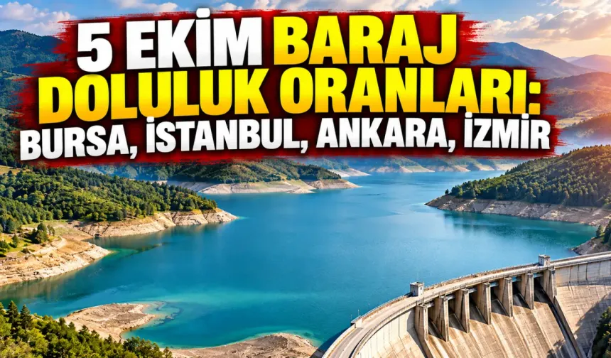 5 Ekim Baraj Doluluk Oranları: Bursa, İstanbul, Ankara, İzmir